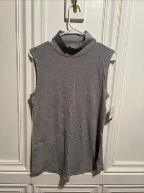 croft & barrow Sleeveless Mock Neck Top - Gray